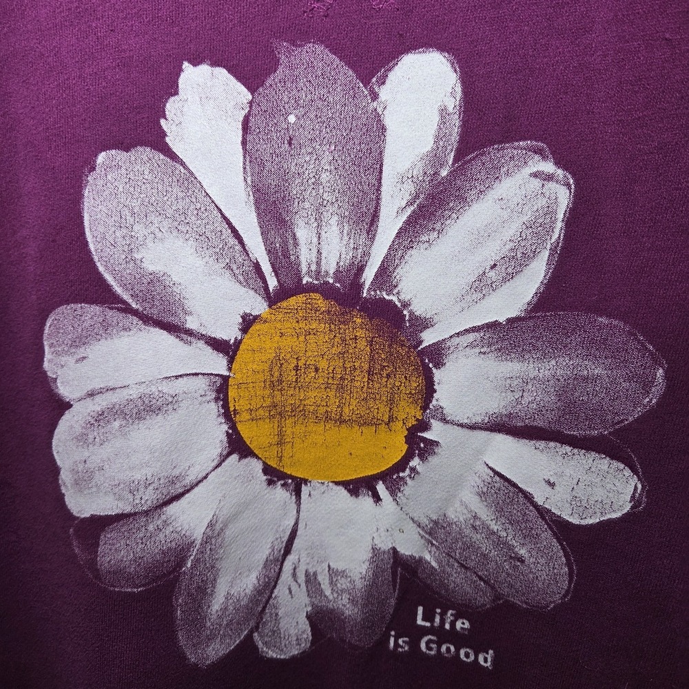 Life Is Good Purple Daisy Graphic Sweatshirt - Picture 2 of 8